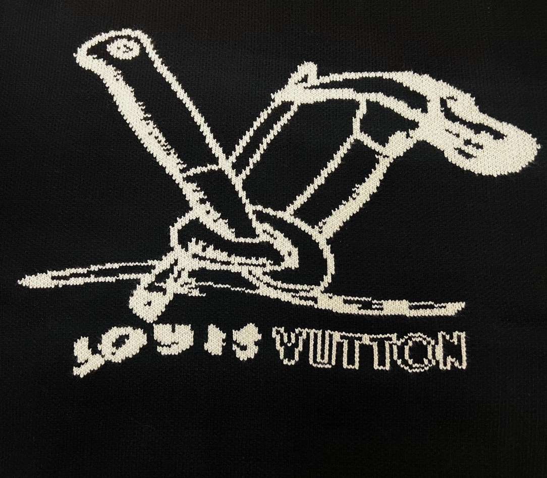 Louis Vuitton New Jacquard Casual White Hoodie, Sweater, Sweatshirt Size M